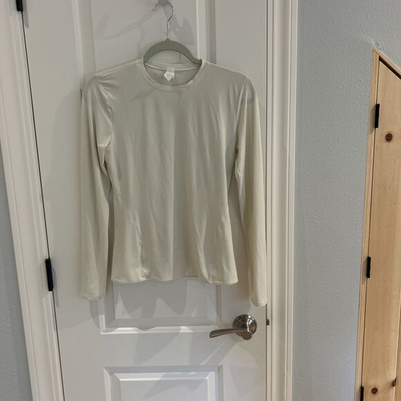 Lululemon Hold Tight Long-Sleeve Shirt - M Light Beige - Picture 1 of 6